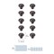 Garlande 1.2" Diameter Oil-rubbed Bronze Mushroom Knob Multipack (Set of 10)